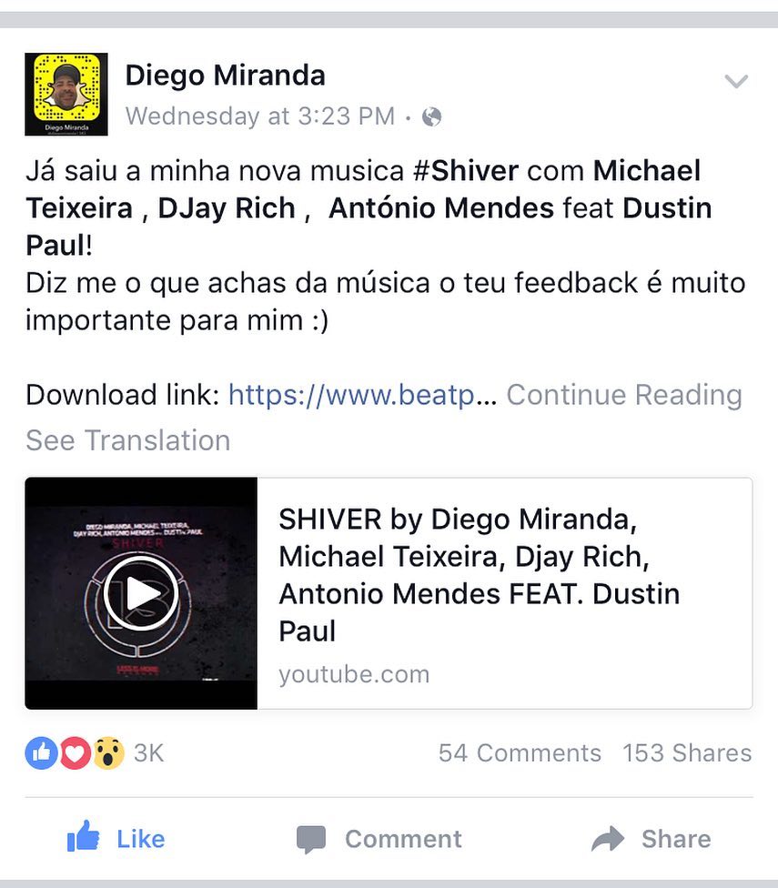 FRIENDS! SHIVER!! Really exited to have this collab finally out with super talented @djdiegomiranda, who is rated one of the top DJs in the world; along with my super star friends @michaelteixeira @rich_djay @antoniomendes_oficial - would love for you to check it out and let me know what you think! LINK IN MY BIO 🙌🙌🙌 #lessismorerecords #dustinpaul Happy Sunday y'all!